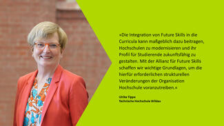 Ulrike Tippe (TH Wildau): "Mit der Allianz für Future Skills schaffen wir wichtige Grundlagen, um die strukturellen Veränderungen der Hochschulen voranzutreiben."