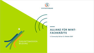 3. Community Call der Allianz für MINT-Fachkräfte am 13. Oktober 2025